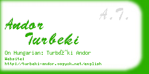 andor turbeki business card